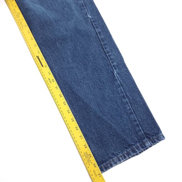 Vintage 80's Lee Riders Jeans Mens 37x31 Dark Wash Cowboy USA Union Made - Picture 7 of 9